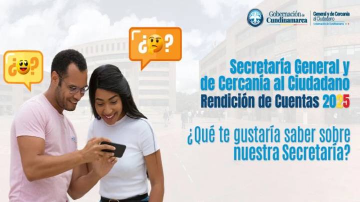 Gobernación de Cundinamarca consulta a la ciudadanía para diseñar su Rendición de Cuentas 2025