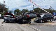 Choque múltiple en el Intercountries: una camioneta ingresó en contramano y colisionó contra dos autos