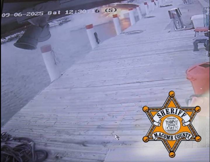 Video shows moment boat explosion at Michigan marina injured 2, killed dog