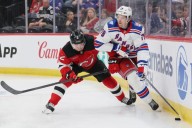 Rangers’ Brennan Othmann following Brad Marchand model