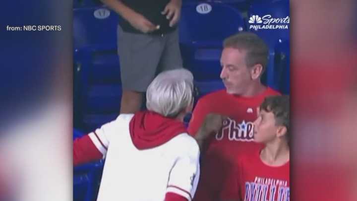 Young baseball fan loses homerun ball to woman; Marlins, Phillies step in