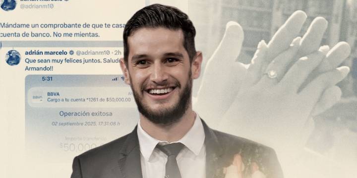 Adrián Marcelo sorprende al donar 50 mil pesos para la boda de una pareja que lo contactó en redes sociales