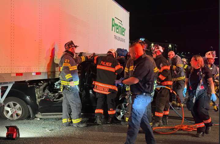 Main Street closed after “serious crash” with tractor trailer in Palmer Township, chief says (UPDATE)