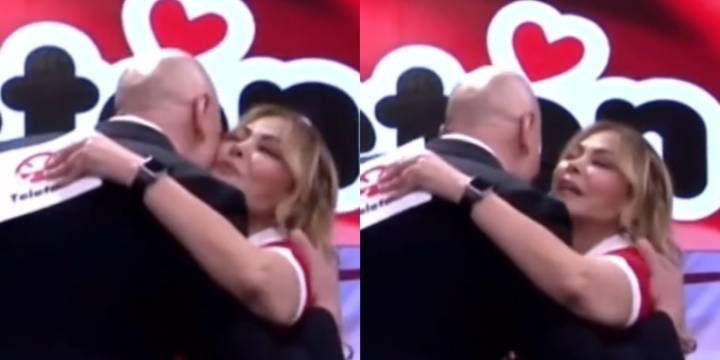 Gisela Valcárcel saludó con un beso y abrazo a Fernando Muñiz tras criticarlo: “Bienvenidos a su casa”, ironizó el CEO de América TV