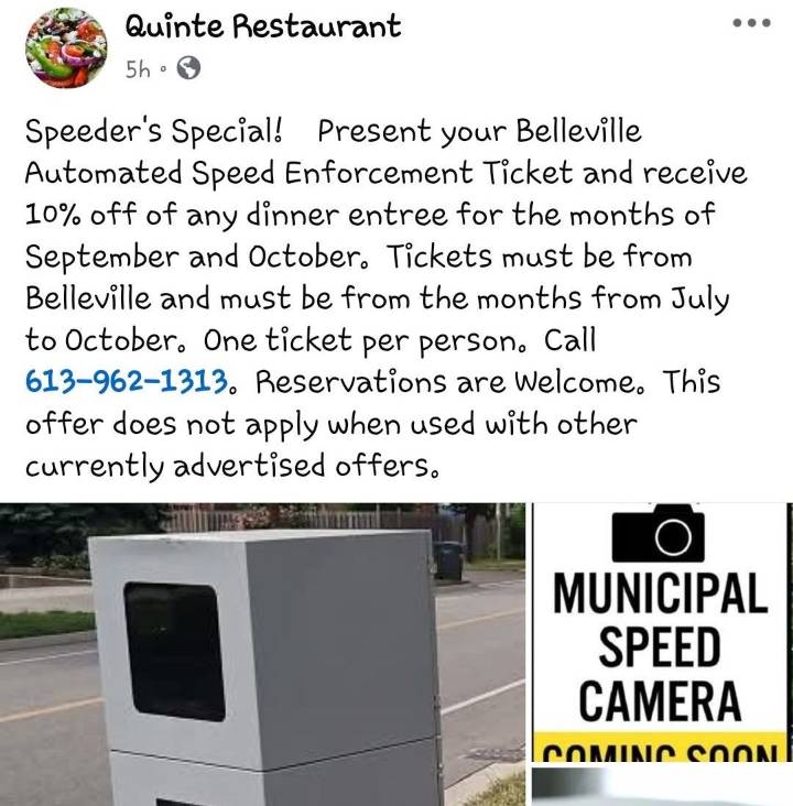 Coun. Henderson offers ‘Speeder’s Special’ discount at her city eatery