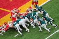 An NFL play is now sponsored. Of course, it's the Tush Push (presented by DUDE Wipes)