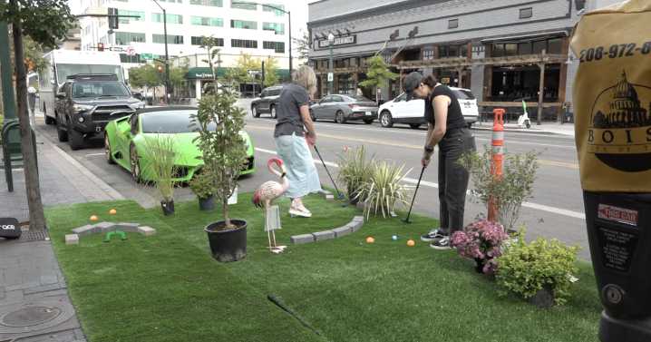Parking spots turned into mini parks in Downtown Boise for annual Park(ING) Day