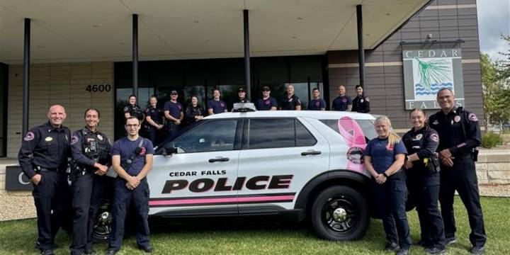 Cedar Falls Public Safety partners with Pink Patch Project for breast cancer awareness