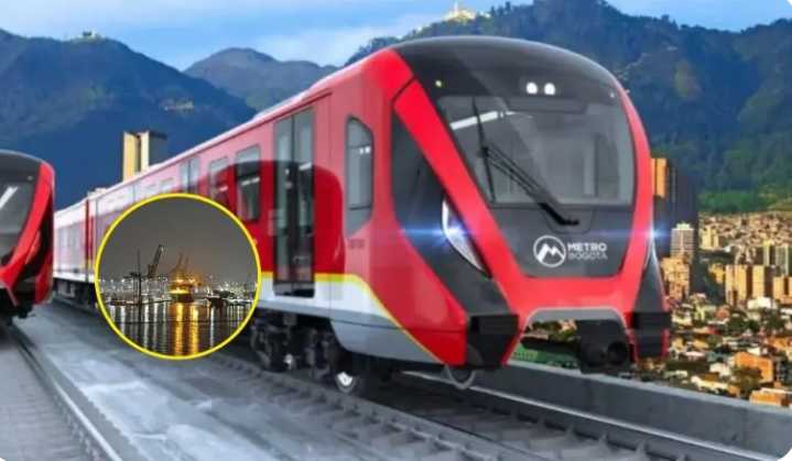 El momento histórico: primer tren del Metro de Bogotá llegó al país