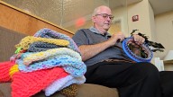 '1,200 hats': Man honors late wife and hospice with new hobby of knitting caps