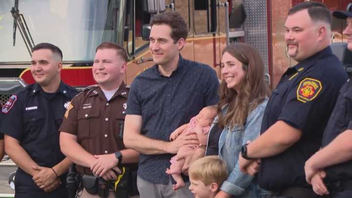 Southern Indiana family thankful to first responders who delivered baby inside home