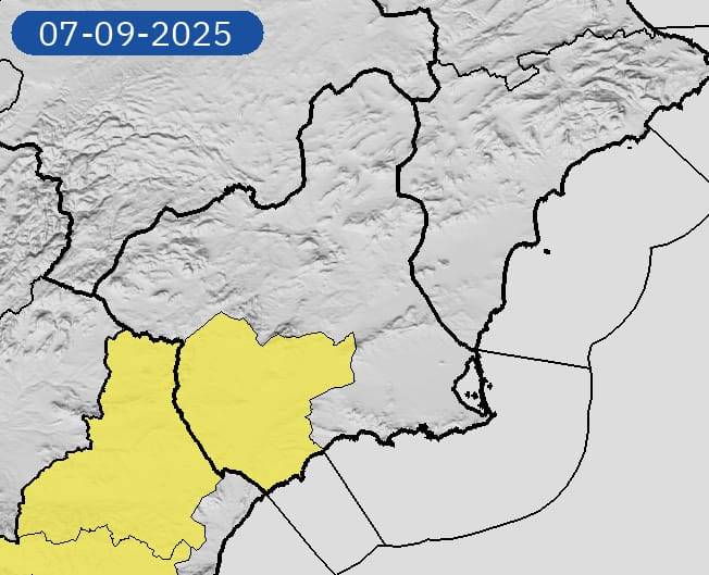 AEMET activa aviso amarillo por tormentas en Lorca, Águilas y el Valle del Guadalentín este domingo