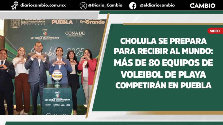 Armenta y Rommel Pacheco presentan el Mundial Sub-21 de Voleibol de Playa Puebla 2025 (VIDEOS)