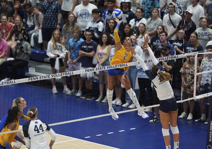 Pitt volleyball defeats reigning national champion Penn State in rivalry match