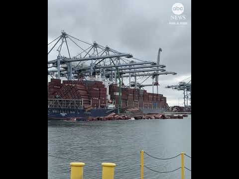 Containers topple off cargo ship, plunge into California waters