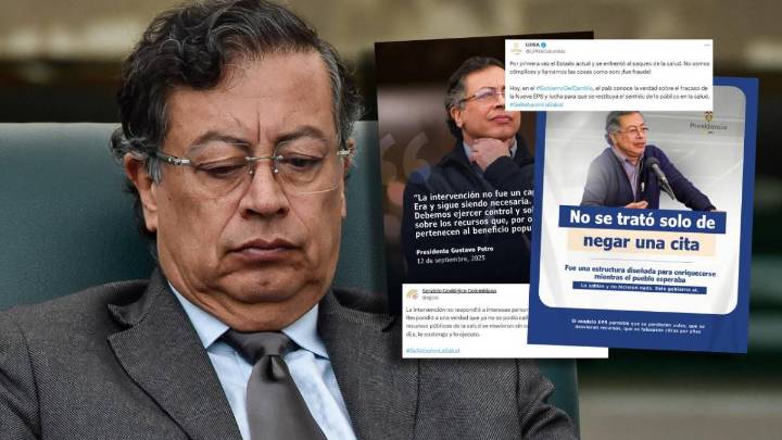 Denuncian que cuentas oficiales del Estado replican mensajes de Petro contra las EPS