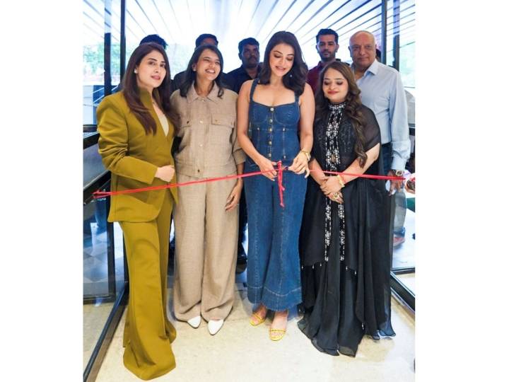Kajal Aggarwal Graced the Inauguration of Hair Masters