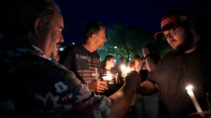 Hundreds turn out for campus vigil to remember Charlie Kirk