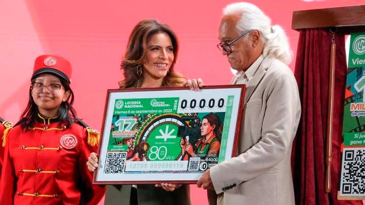 Ocho décadas de Estudios Churubusco resaltan en la imagen del billete de Lotería Nacional
