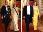 Kate Middleton and Melania Trump took different approaches to white-tie fashion for a state banquet at Windsor Castle