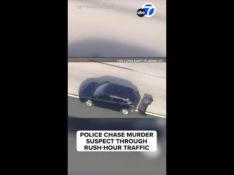 Murder suspect leads police on high-speed chase through South LA