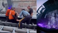 Fuerte rechazo por hombre que estaba 'tocándose' en las gradas durante concierto de la banda de metal Korn: asistente le dio un puño para que parara