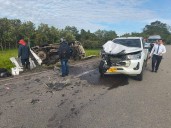 Accidente entre buseta y camioneta dejó varios heridos en la vía Marginal de la Selva