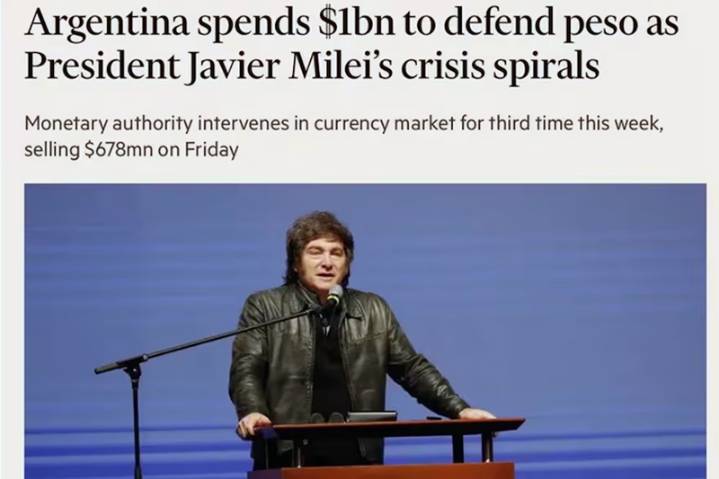 El Financial Times criticó el plan de Milei y aseguró que “la crisis se agudiza”