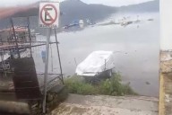Nivel de la presa arrasa con zona comercial en Valle de Bravo