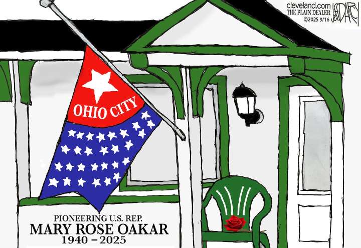 Mary Rose Oakar memoriam: Darcy cartoon
