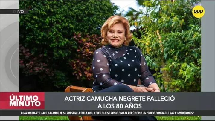 Falleció a los 80 años Camucha Negrete, reconocida actriz y presentadora de TV