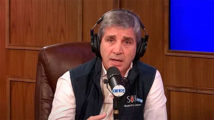 Luis Caputo: “Vamos a vender hasta el último dólar en el techo de la banda”