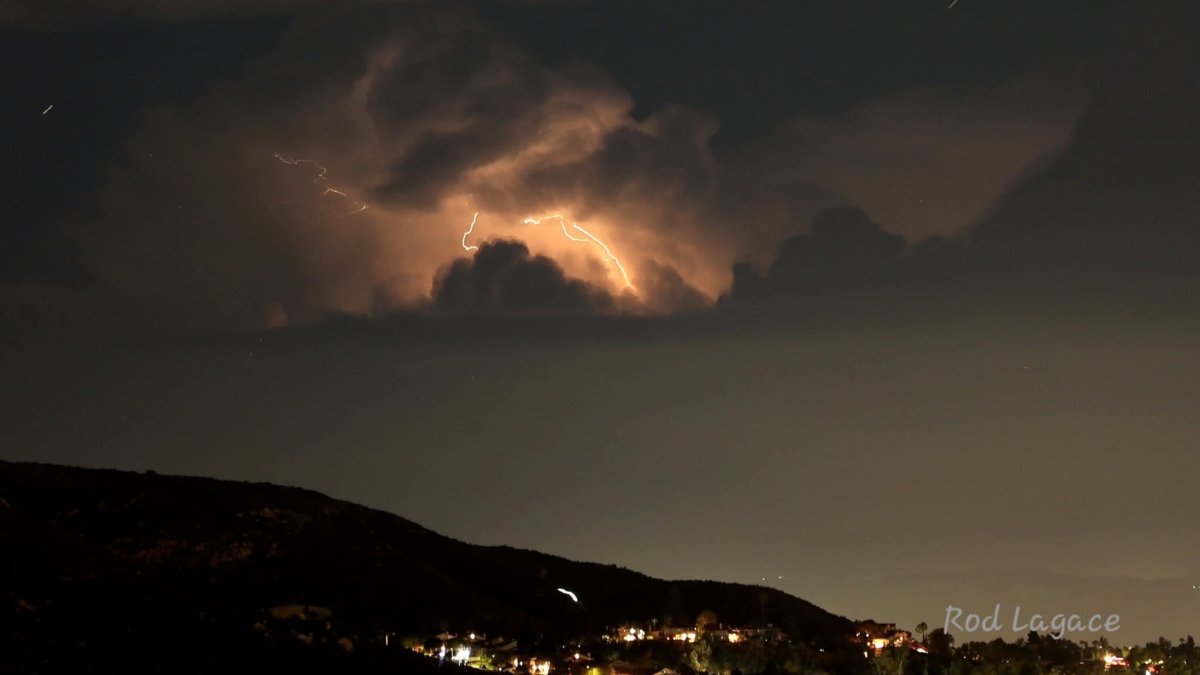 Tropical moisture puts on light show in San Diego mountains, deserts