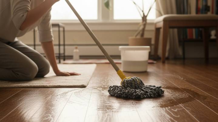 Ni bicarbonato ni limón: la mezcla casera para que los pisos de madera brillen con 1 sola pasada del trapeador