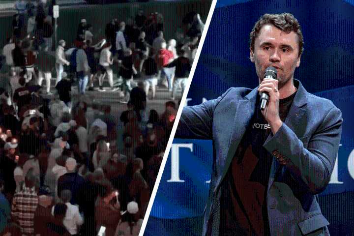 Tense scuffle breaks out at Charlie Kirk vigil in Idaho (Video)
