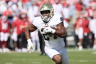 Deadspin | Huge first half sends No. 22 Notre Dame past Arkansas 56-13