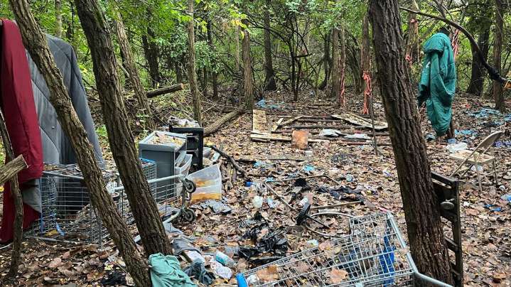 Renewed concerns about homeless encampment behind Walmart on Indy's far east side