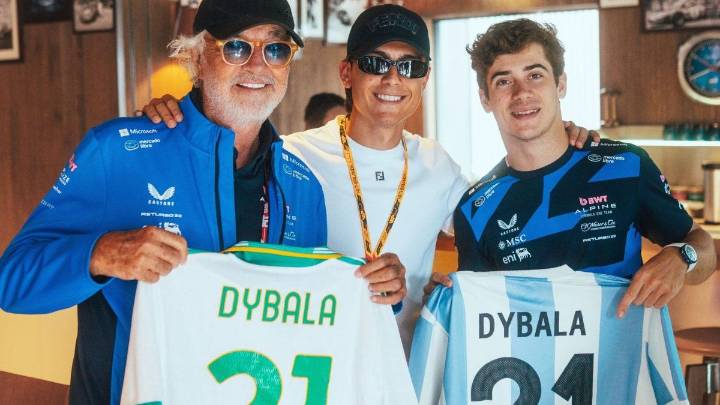 Cruce argentino en Países Bajos: Dybala visitó a Colapinto en el box de Alpine