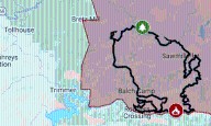 Map: Garnet Fire, stubbornly burning, reaches McKinley Grove