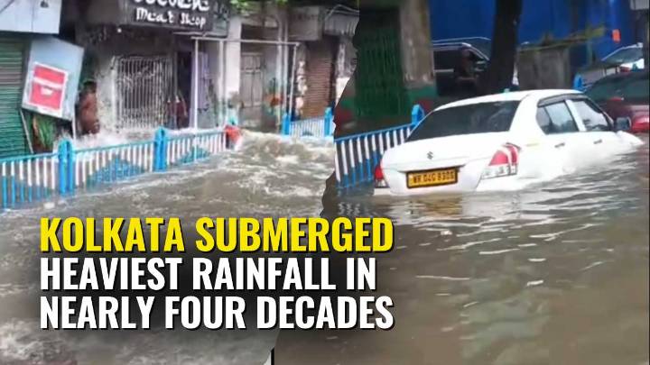 Video: Kolkata’s Heaviest Rain in Decades Disrupts Durga Puja, Kills 12; CM Mamata Banerjee Blames CESC for Electrocution Deaths