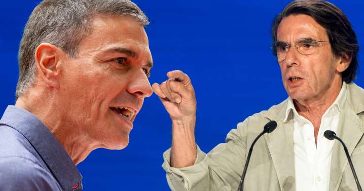 Vea en vídeo el pulso entre Aznar y Sánchez que ha centrado el debate político en España