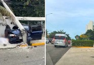 Copiloto muere tras fuerte choque en la Av. Bonampak de Cancún