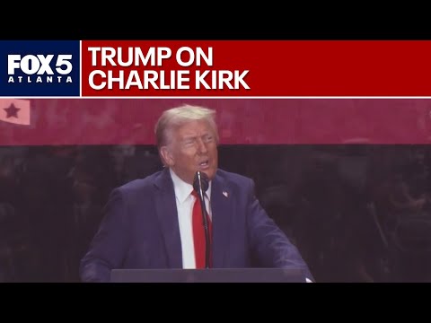 Trump speaks at Charlie Kirk funeral