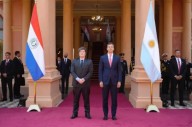 Milei se reunió con su homólogo paraguayo, Santiago Peña