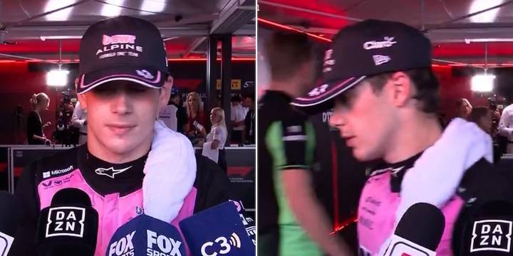 El momento en el que Colapinto debió interrumpir la rueda de prensa: qué le pasó al piloto de Alpine de Fórmula 1