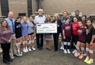 Boardman High School Class of 1975 donates money for new courtyard umbrellas