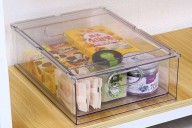 These Clear, Stackable Drawers From Our At Home Collection Have Saved My Fridge From Chaos