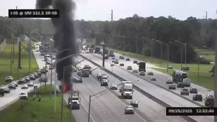 TRAFFIC ALERT: Semi-truck fire blocking lanes of I