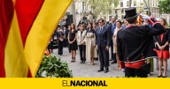 Reivindicación del catalán del Govern, la oposición y la sociedad civil durante la ofrenda floral de la Diada