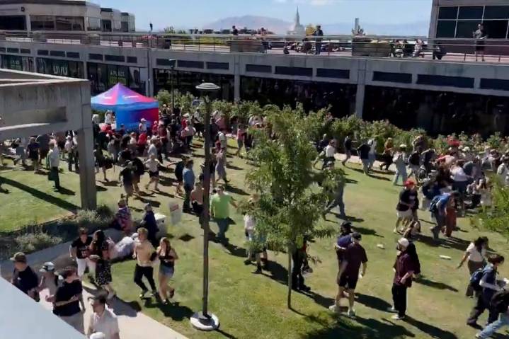 Panic after Charlie Kirk shot at Utah Valley University (Video)